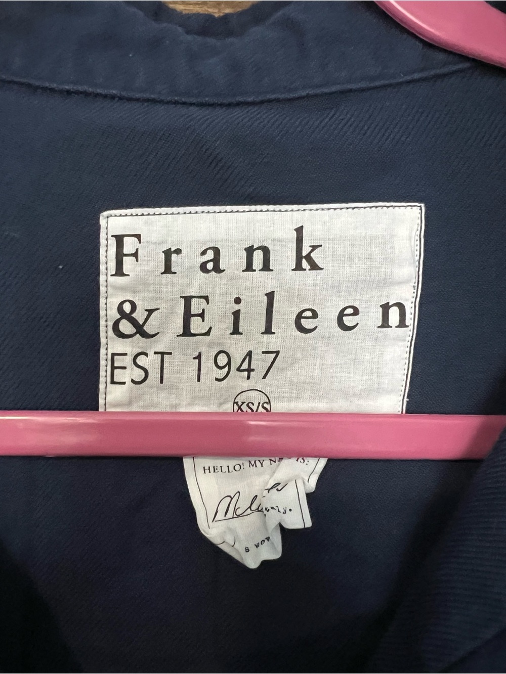 Frank & Eileen Women’s Navy Button-Up - Picture 4 of 5